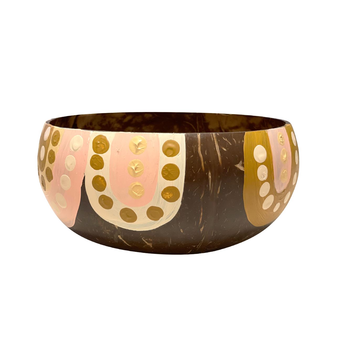Hand Painted Indigenous Coconut Bowl by Katrina Graves BSKT Wholefoods